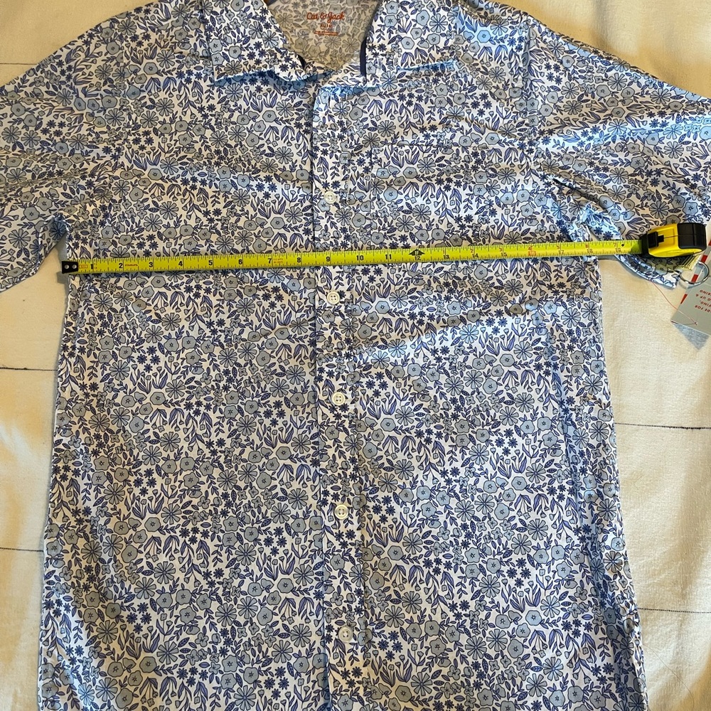 NWT Boys' Button-Down Short Sleeve Shirt - Cat Jack Size XL 16 - Picture 7 of 13